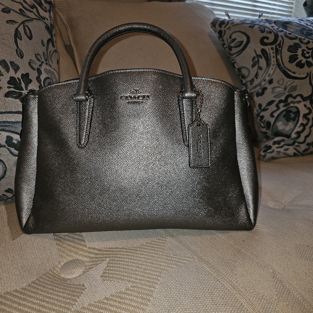 Coach Sage Silver Metallic Bag
